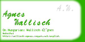 agnes wallisch business card